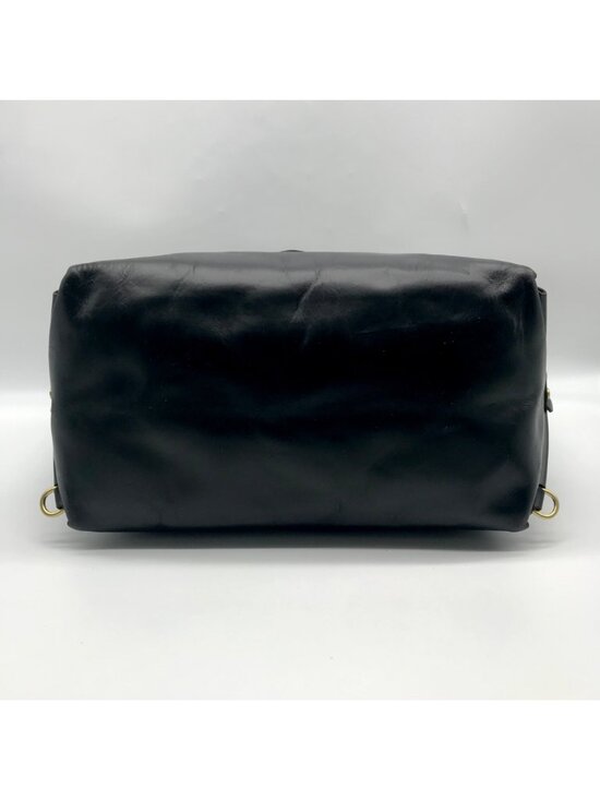 Form Function Form Black Horween Leather & Animal Print Flap 3 Way Bag main image 10